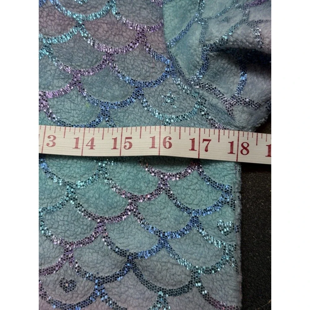 The Children’s Place Girl’s XXL 16 One Piece Pajamas Purple Mermaid Footless Pjs